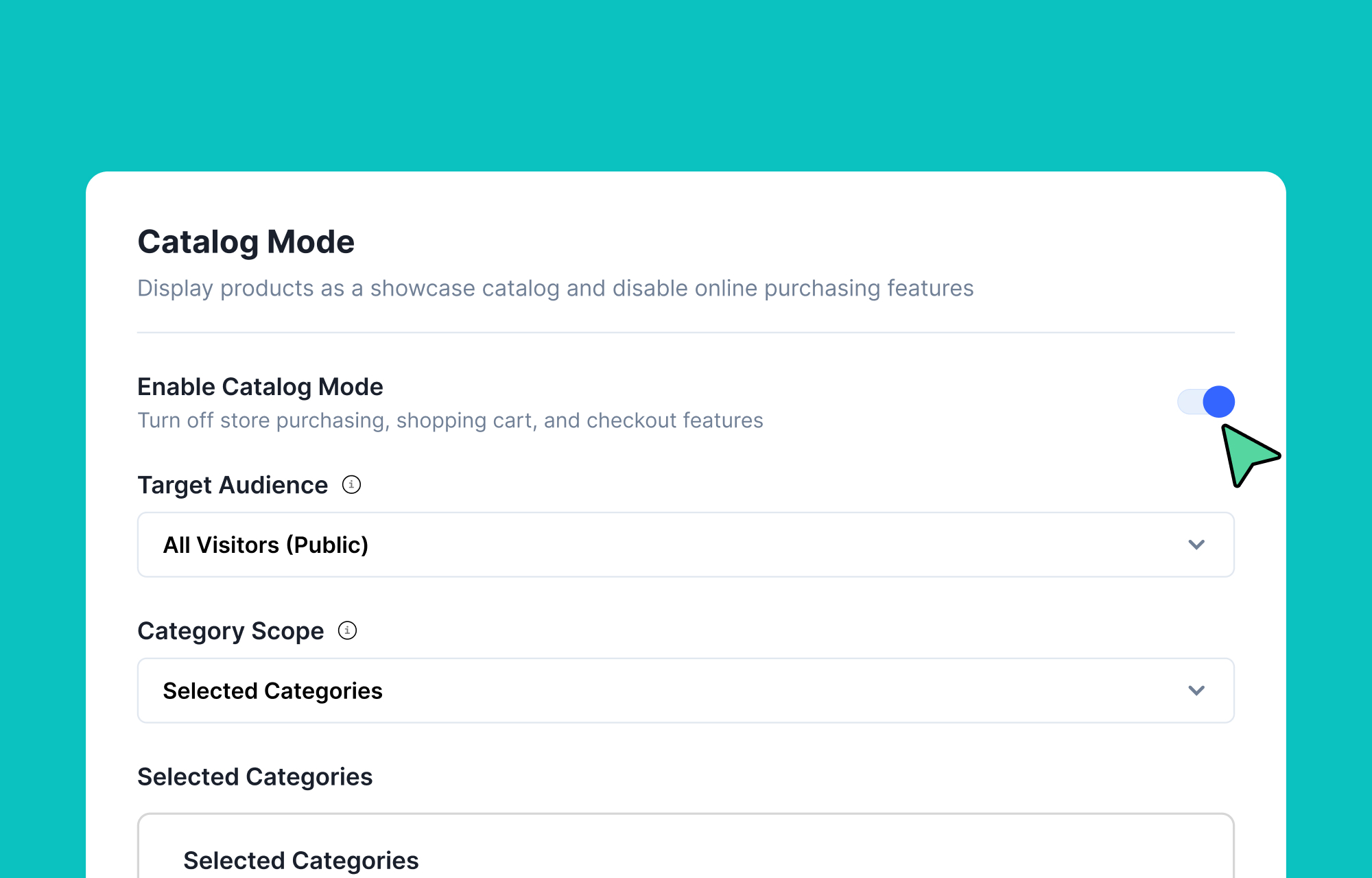 Enable Catalog Mode in EasyStore