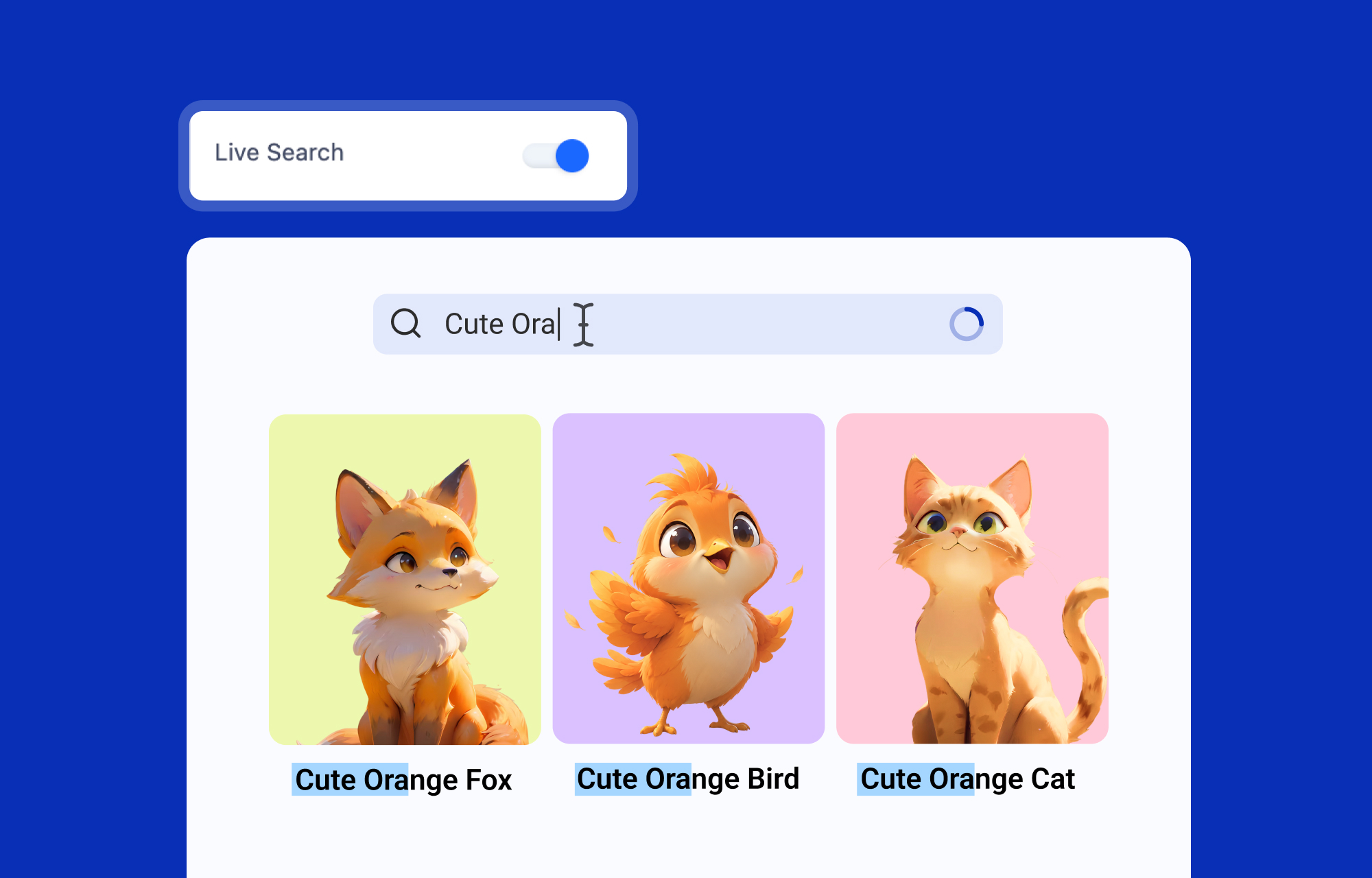 Live search in Dynamic Filter Live search in Dynamic Filter