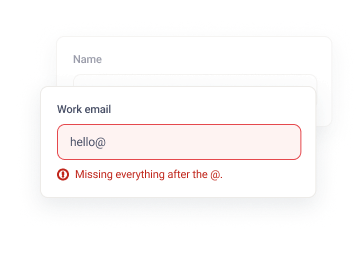 No hunting for form errors