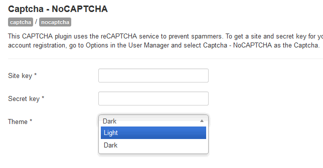 Nocaptcha joomla plugin