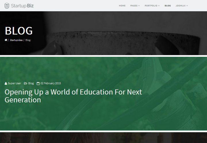 startup blog joomla 3.4