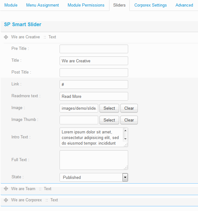 corporex-slide-settings1