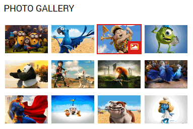 Photo Gallery module - in action