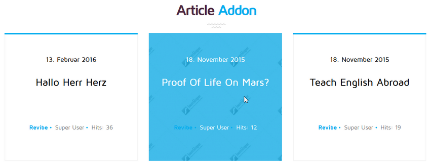 article addon