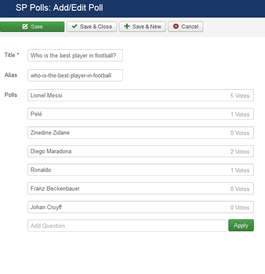 Creating a poll