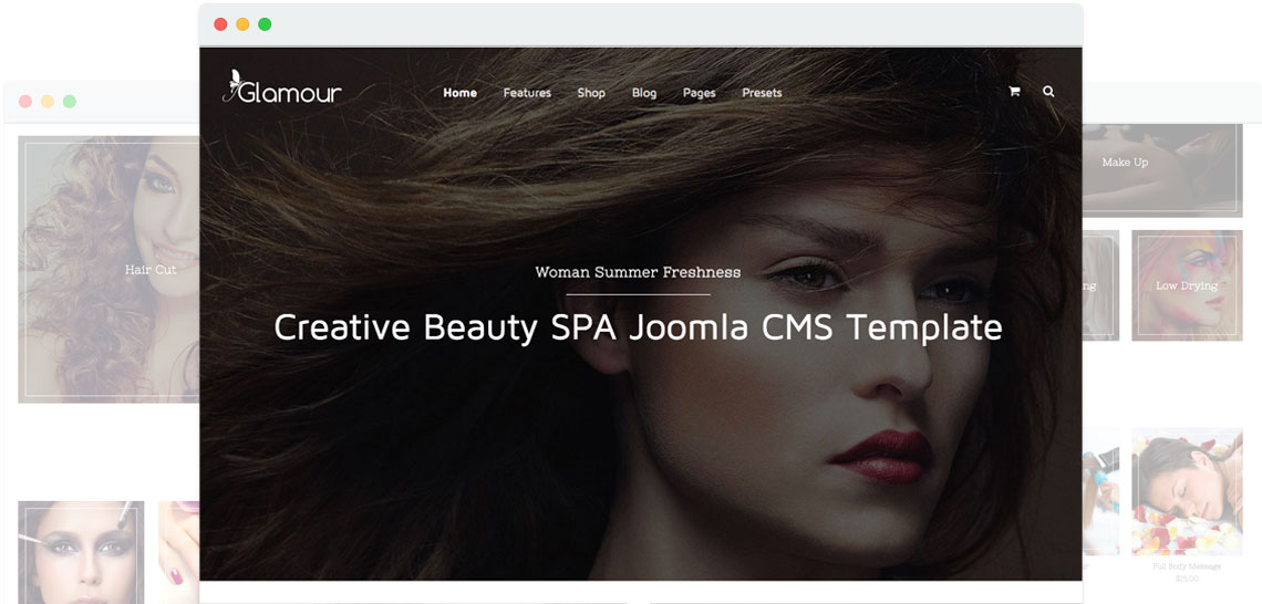 Shaper Glamour for Joomla 网站前台响应式模板 responsive template