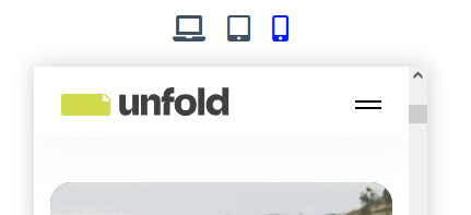 Unfold - header at the top