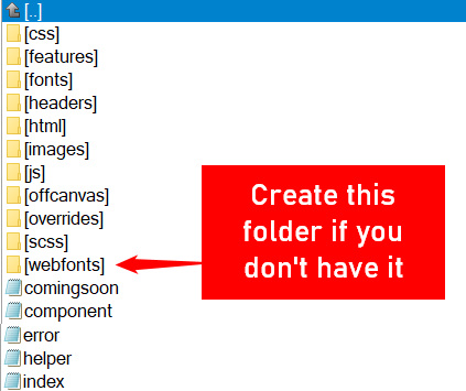 folder webfonts