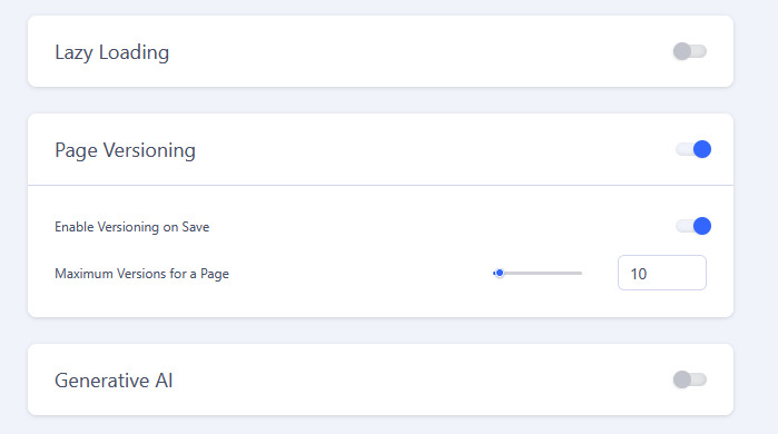 versioning in SP Page Builder