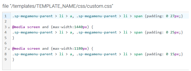 Example CSS Code 